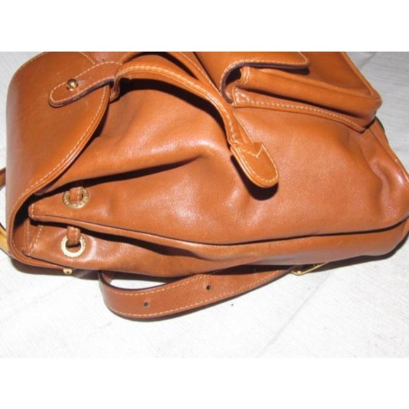 Gucci Drawstring Top Bamboo Line Bamboo Handle And Straps Brown Leather Backpack - Picture 5 of 12